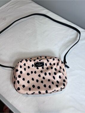 Kate Spade Blake Avenue Mindy Flamingo Dot crossbody bag in light pink and black